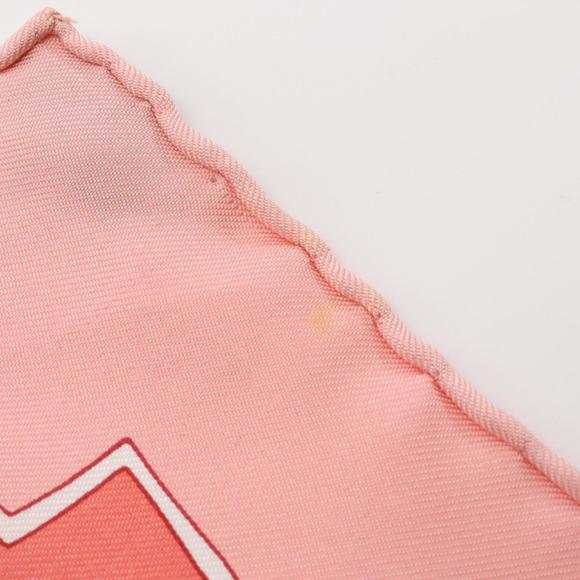 HERMES Pink Silk Scarf - Picture 5 of 11